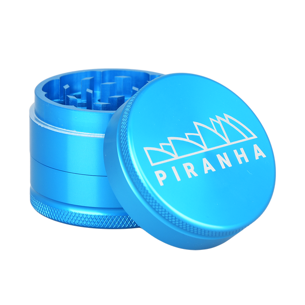 Piranha Aluminum Grinder | 3pc | 2" | Light Blue