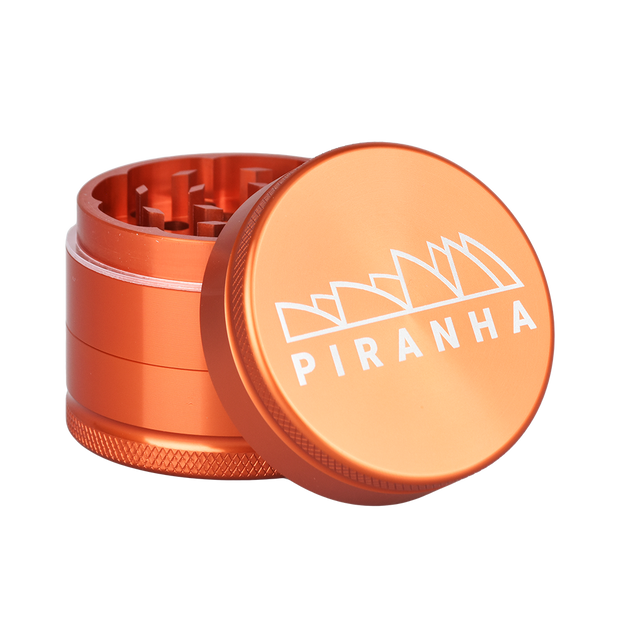 Piranha Aluminum Grinder | 3pc | 2" | Orange