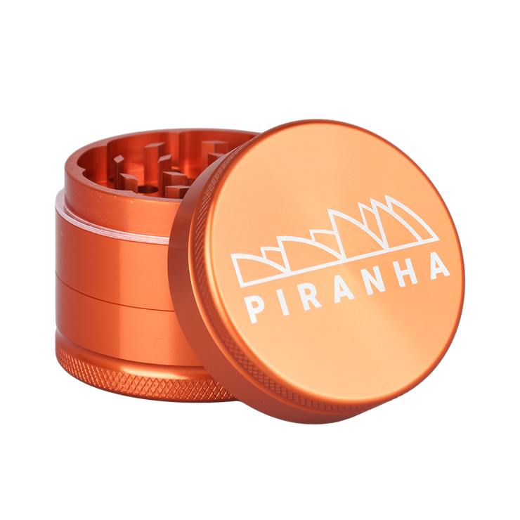 Piranha Aluminum Grinder | 3pc | 2" | Orange