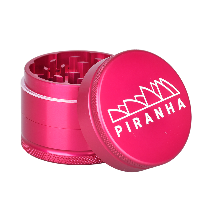 Piranha Aluminum Grinder | 3pc | 2" | Pink