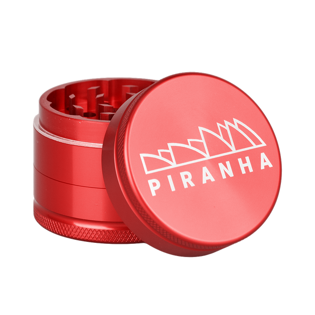Piranha Aluminum Grinder | 3pc | 2" | Red