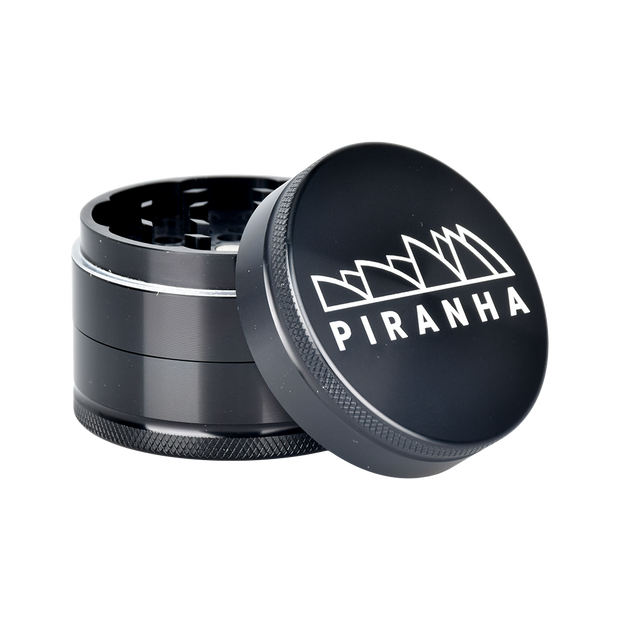 Piranha Aluminum Grinder | 3pc | 2.2" | Black