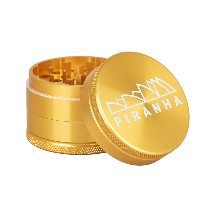 Piranha Aluminum Grinder | 3pc | 2.2" | Gold