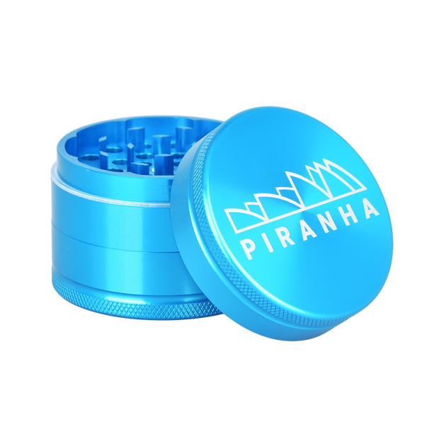 Piranha Aluminum Grinder | 3pc | 2.2" | Light Blue