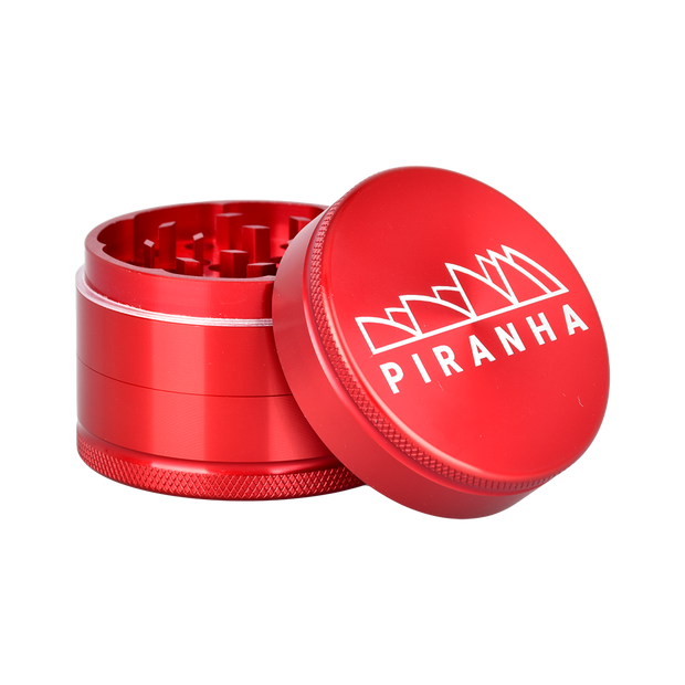 Piranha Aluminum Grinder | 3pc | 2.2" | Red