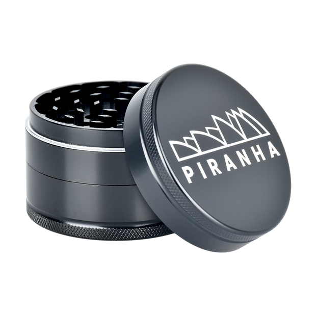 Piranha Aluminum Grinder | 3pc | 2.5" | Black