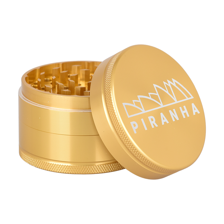 Piranha Aluminum Grinder | 3pc | 2.5" | Gold