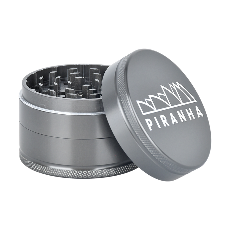 Piranha Aluminum Grinder | 3pc | 2.5" | Gunmetal