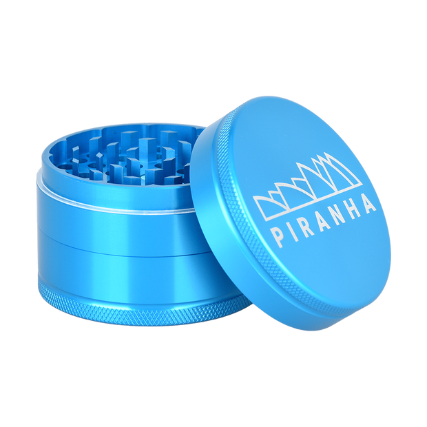 Piranha Aluminum Grinder | 3pc | 2.5" | Light Blue