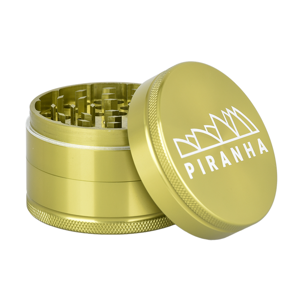 Piranha Aluminum Grinder | 3pc | 2.5" | Lime Green