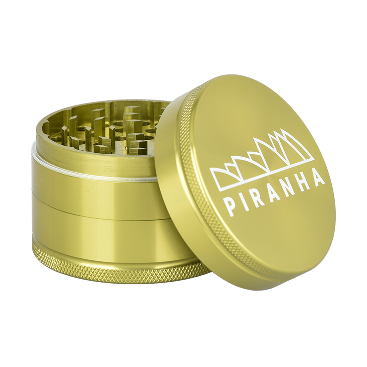 Piranha Aluminum Grinder | 3pc | 2.5" | Lime Green