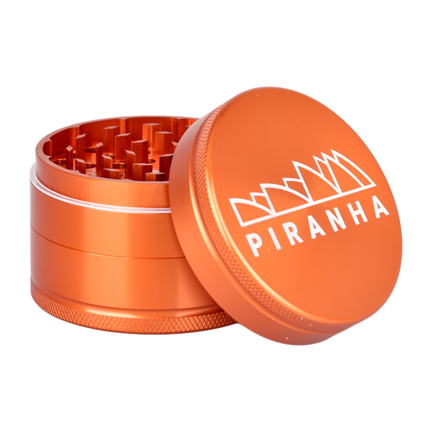 Piranha Aluminum Grinder | 3pc | 2.5" | Orange