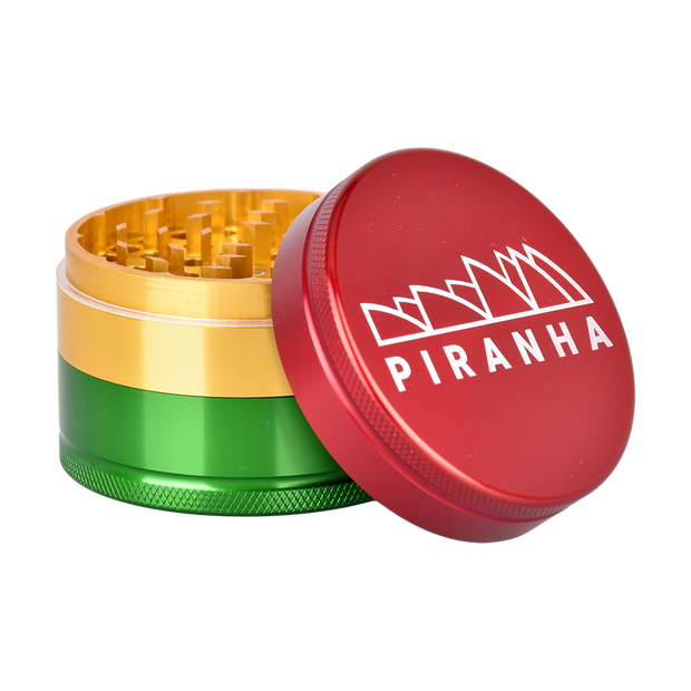 Piranha Aluminum Grinder | 3pc | 2.5" | Rasta