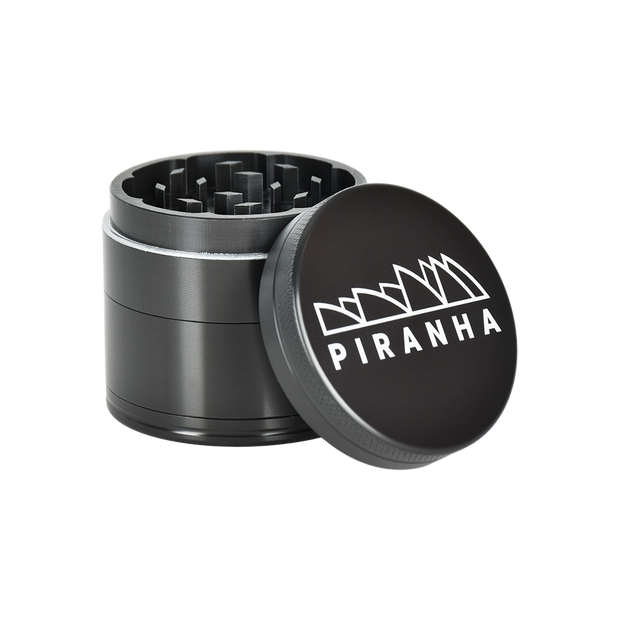 Piranha Aluminum Grinder | 4pc | 2" | Gunmetal