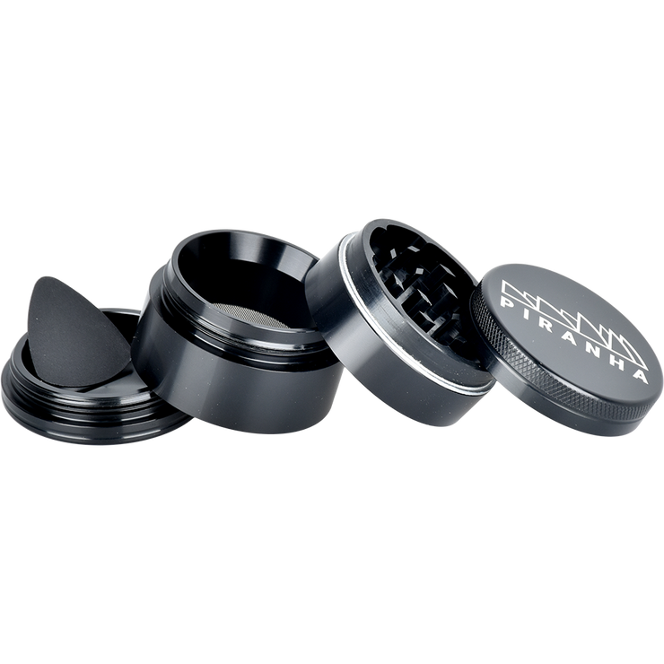 Piranha Aluminum Grinder | 4pc | 2" | Pieces Spread