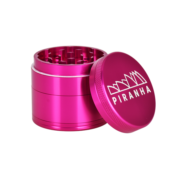 Piranha Aluminum Grinder | 4pc | 2" | Pink