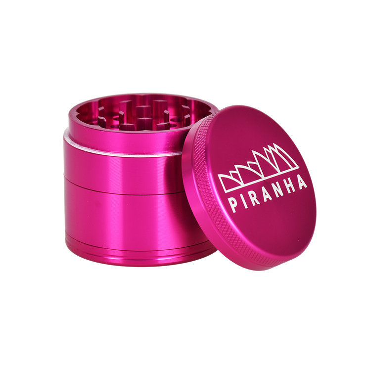 Piranha Aluminum Grinder | 4pc | 2" | Pink