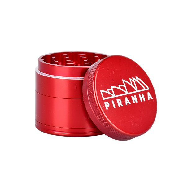 Piranha Aluminum Grinder | 4pc | 2" | Red