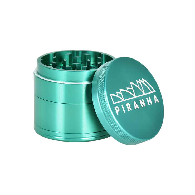 Piranha Aluminum Grinder | 4pc | 2" | Turquoise