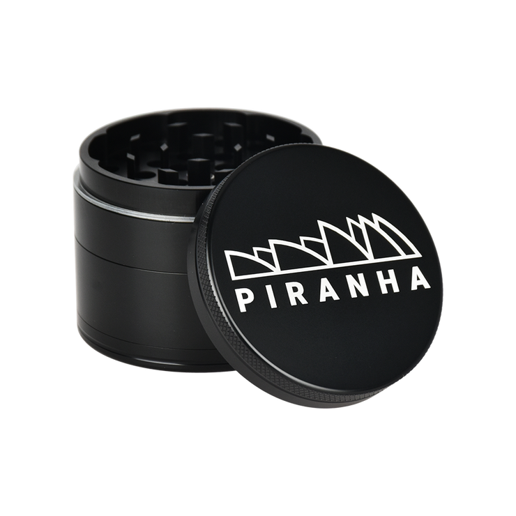 Piranha Aluminum Grinder | 4pc | 2.2" | Black