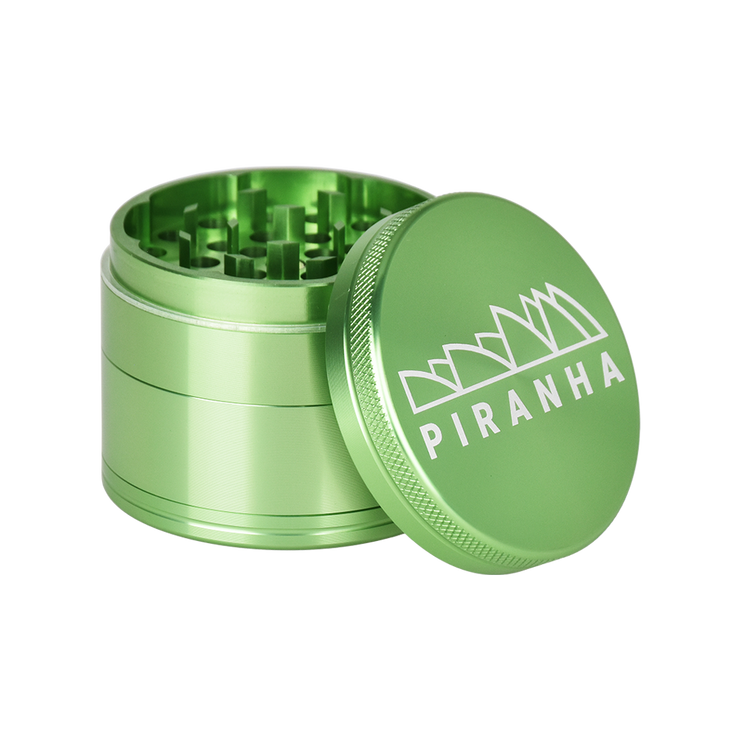 Piranha Aluminum Grinder | 4pc | 2.2" | Green