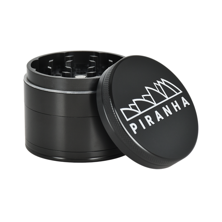 Piranha Aluminum Grinder | 4pc | 2.2" | Gunmetal