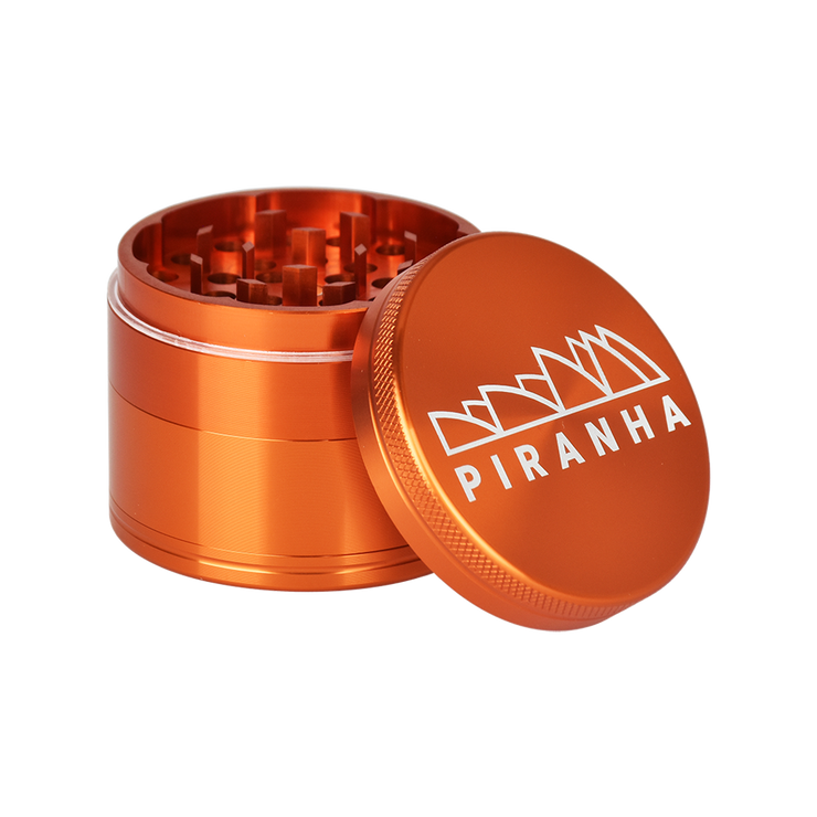 Piranha Aluminum Grinder | 4pc | 2.2" | Orange