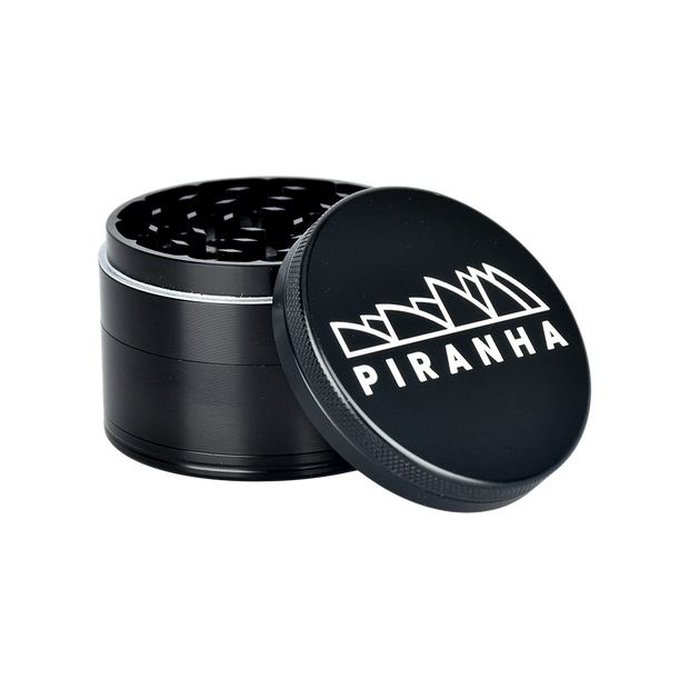 Piranha Aluminum Grinder | 4pc | 2.5" | Black