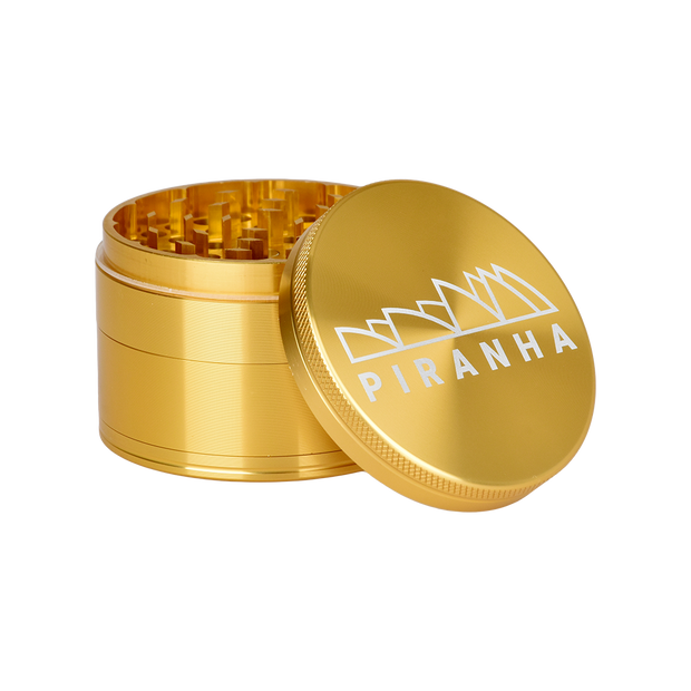 Piranha Aluminum Grinder | 4pc | 2.5" | Gold