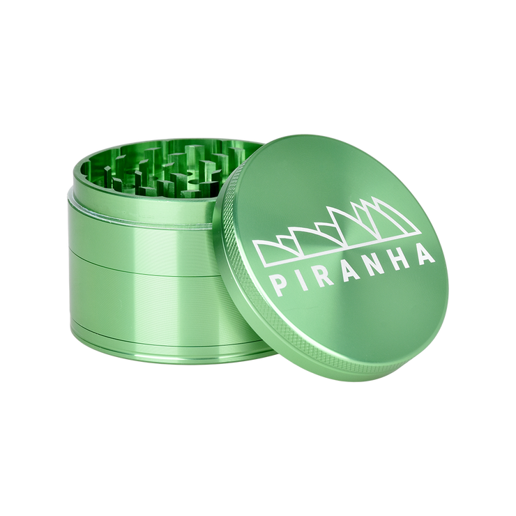 Piranha Aluminum Grinder | 4pc | 2.5" | Green