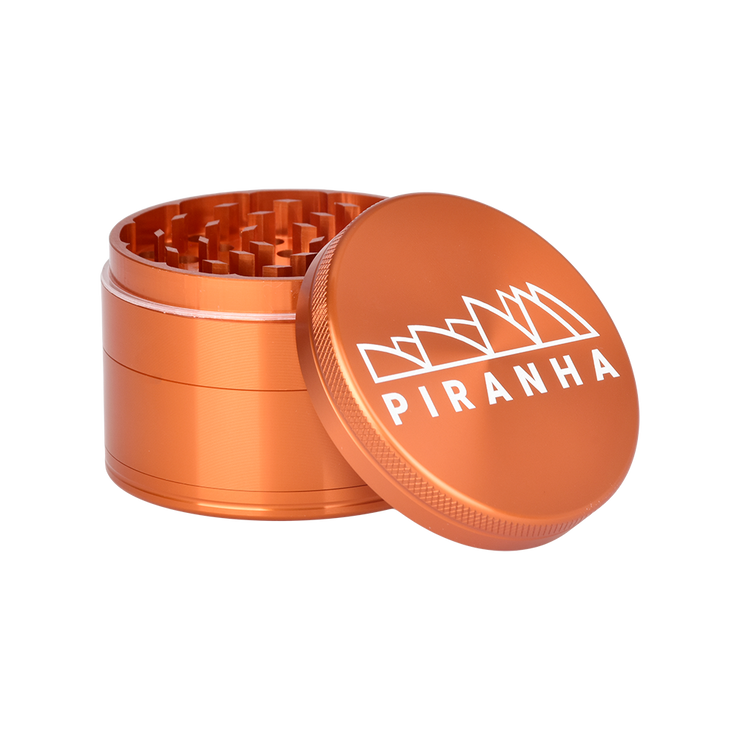 Piranha Aluminum Grinder | 4pc | 2.5" | Orange