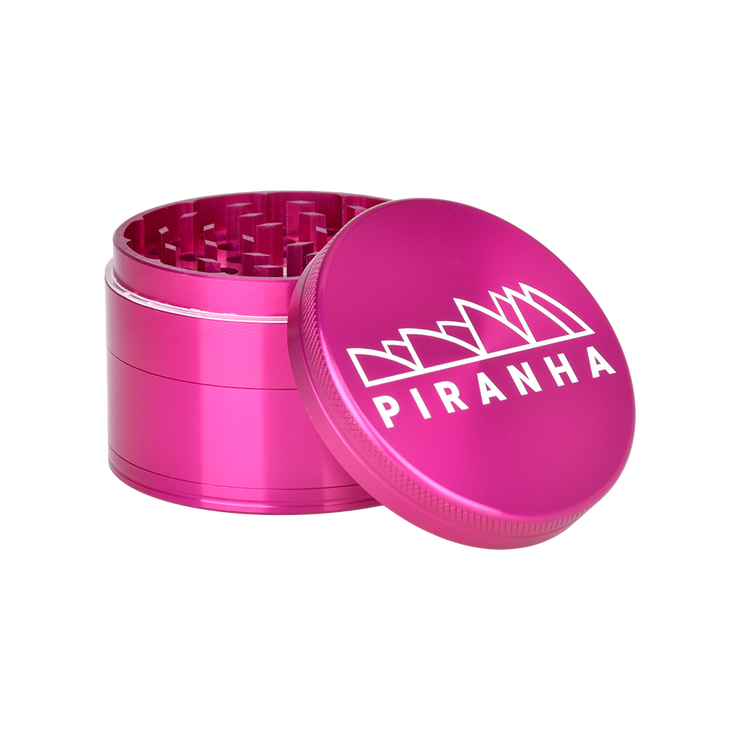 Piranha Aluminum Grinder | 4pc | 2.5" | Pink