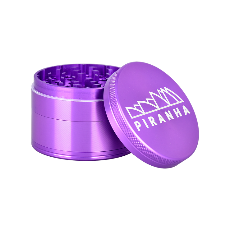 Piranha Aluminum Grinder | 4pc | 2.5" | Purple