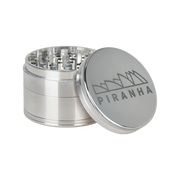 Piranha Aluminum Grinder | 4pc | 2.5" | Silver