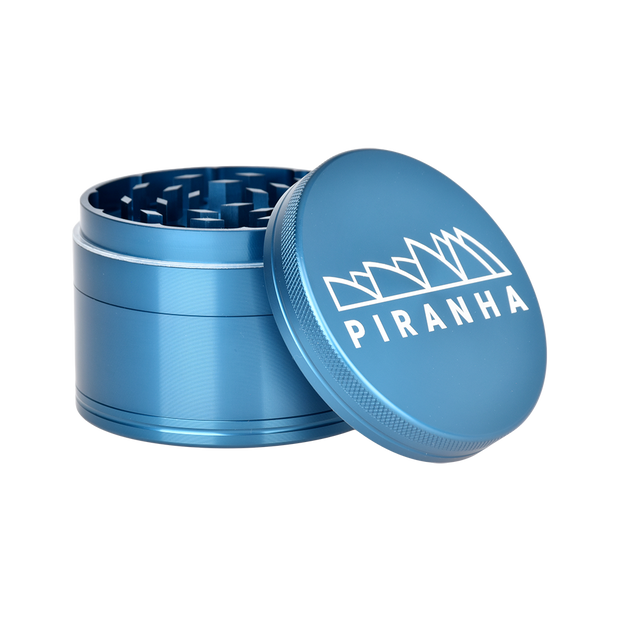 Piranha Aluminum Grinder | 4pc | 3" | Blue