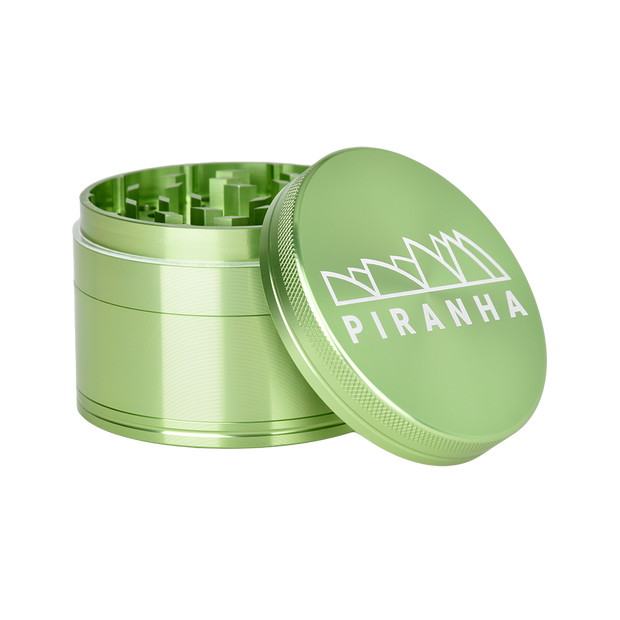 Piranha Aluminum Grinder | 4pc | 3" | Green