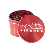 Piranha Aluminum Grinder | 4pc | 3" | Red