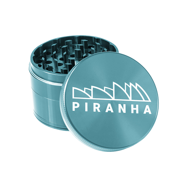 Piranha Aluminum Grinder | 4pc | 3" | Turquoise