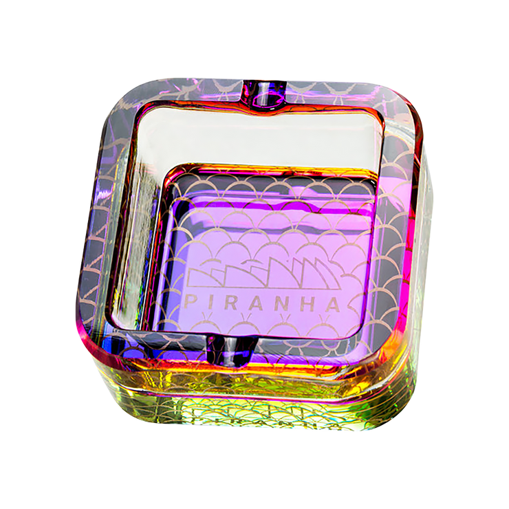 Piranha Cube Glass Ashtray | Rainbow