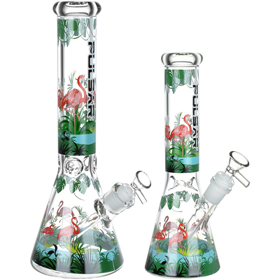 Pulsar Chillin' Flamingos Beaker Bong | Group