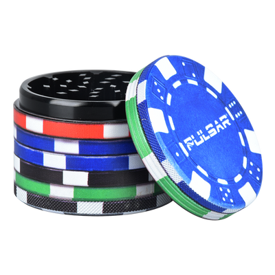 Pulsar Design Series Grinder | Poker Chips | Open View