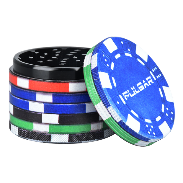 Pulsar Design Series Grinder | Poker Chips | Open View