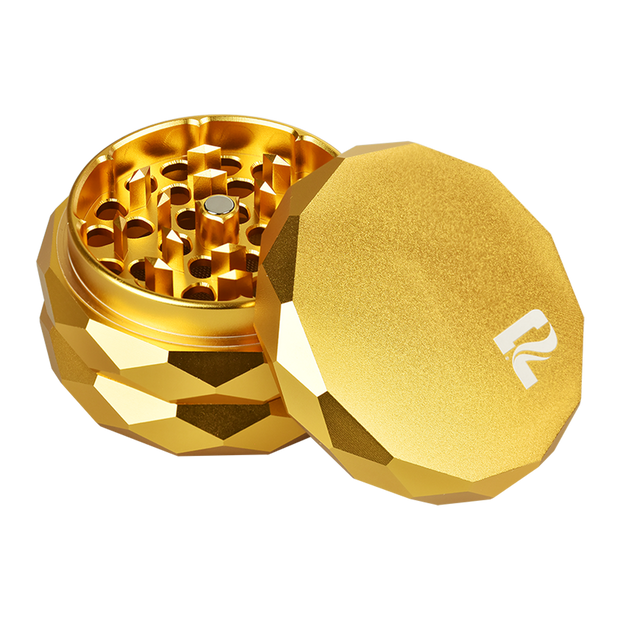 Pulsar Diamond Faceted Herb Grinder | Gold