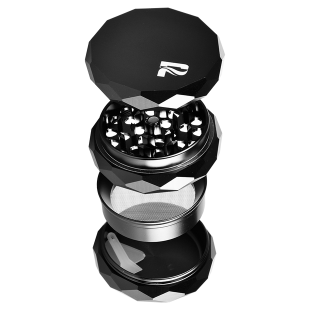 Pulsar Diamond Faceted Herb Grinder | Pieces View