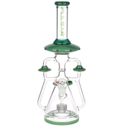 Pulsar Far-Out Visitors Recycler Bong | Green | Front View