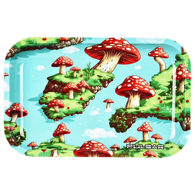 Pulsar Metal Rolling Tray | Floating Mushrooms