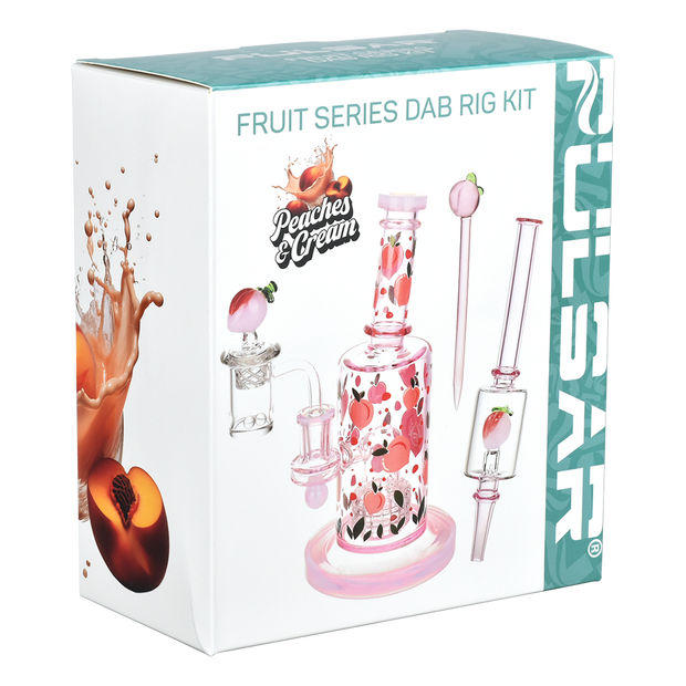 Pulsar Fruit Series Wax Pipe Duo | Peaches & Cream | Gift Box Packaging