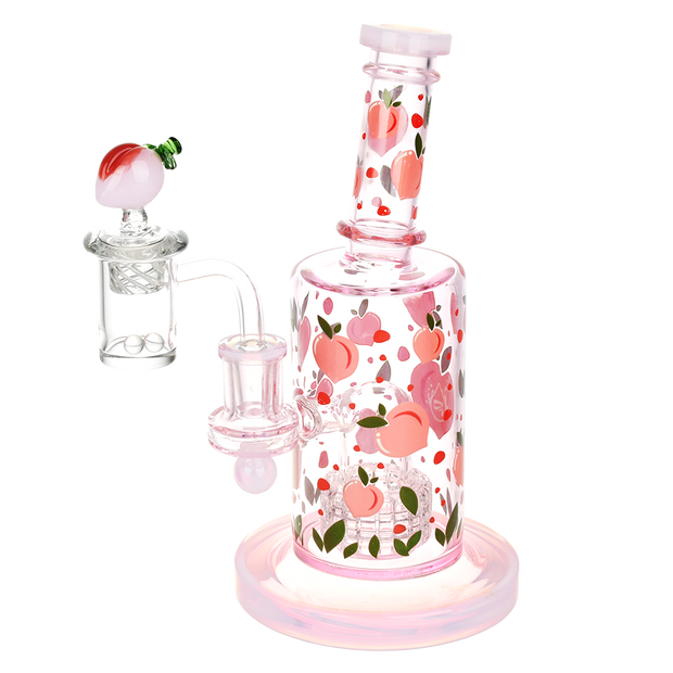 Pulsar Fruit Series Wax Pipe Duo | Peaches & Cream | Dab Rig | Front View