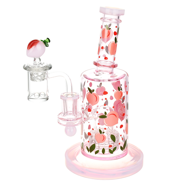 Pulsar Fruit Series Wax Pipe Duo | Peaches & Cream | Dab Rig | Front View