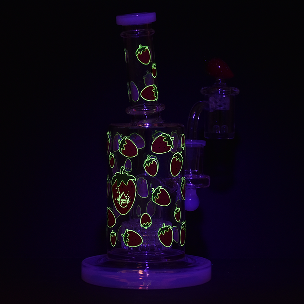 Pulsar Fruit Series Wax Pipe Duo | Strawberry Cough | Glow In The Dark Accents